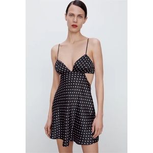 Zara polka dot cut out dress Clearance